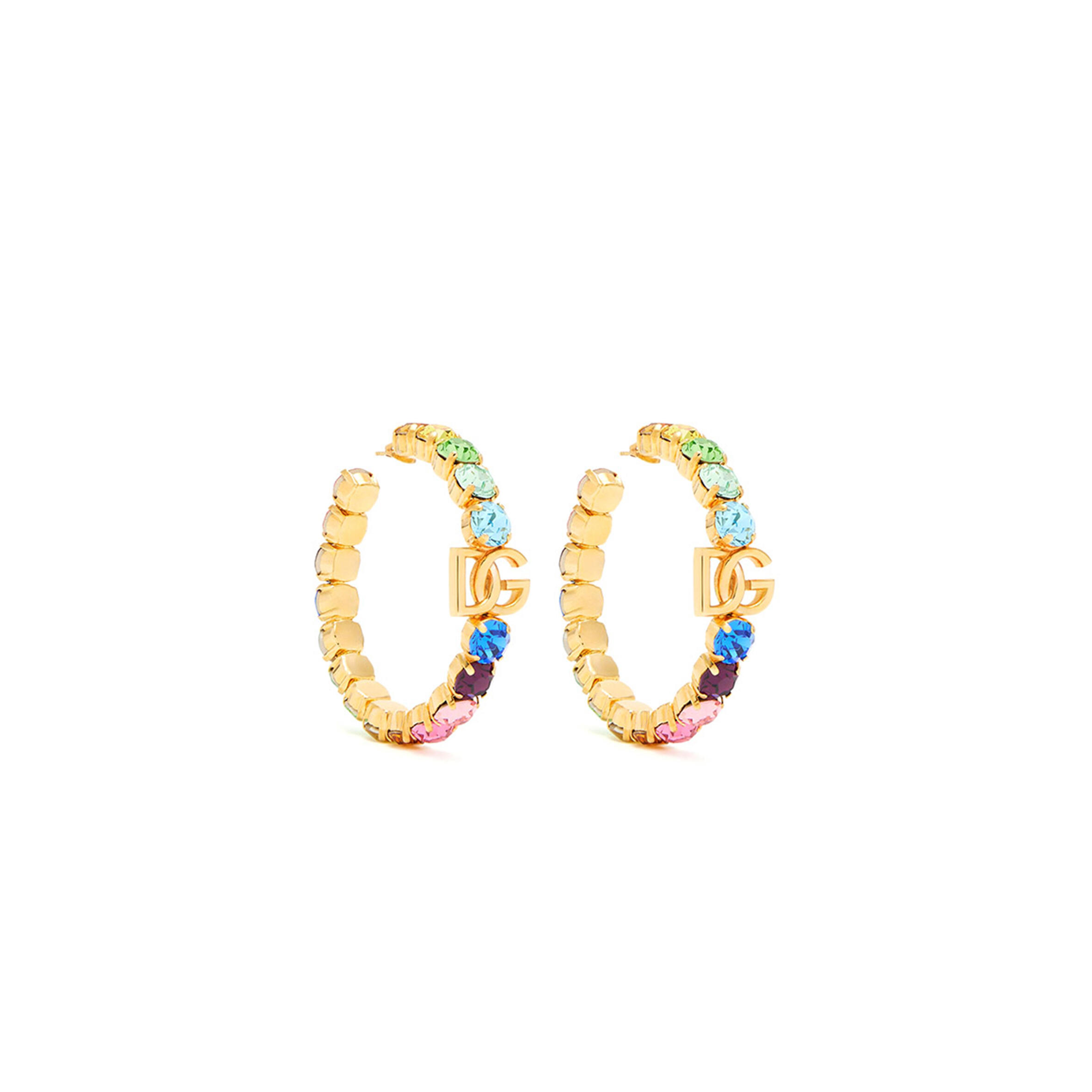 d01ce&Gab*a*a dg logo rhinestone hoop earrings weo6c2w111187579